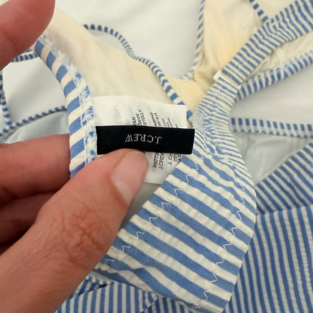 J. Crew Blue and White Striped Bikini Top & Bottom - Picture 8 of 8